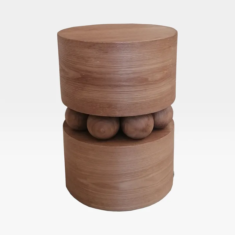 HERMO side table brown - dia 35cm