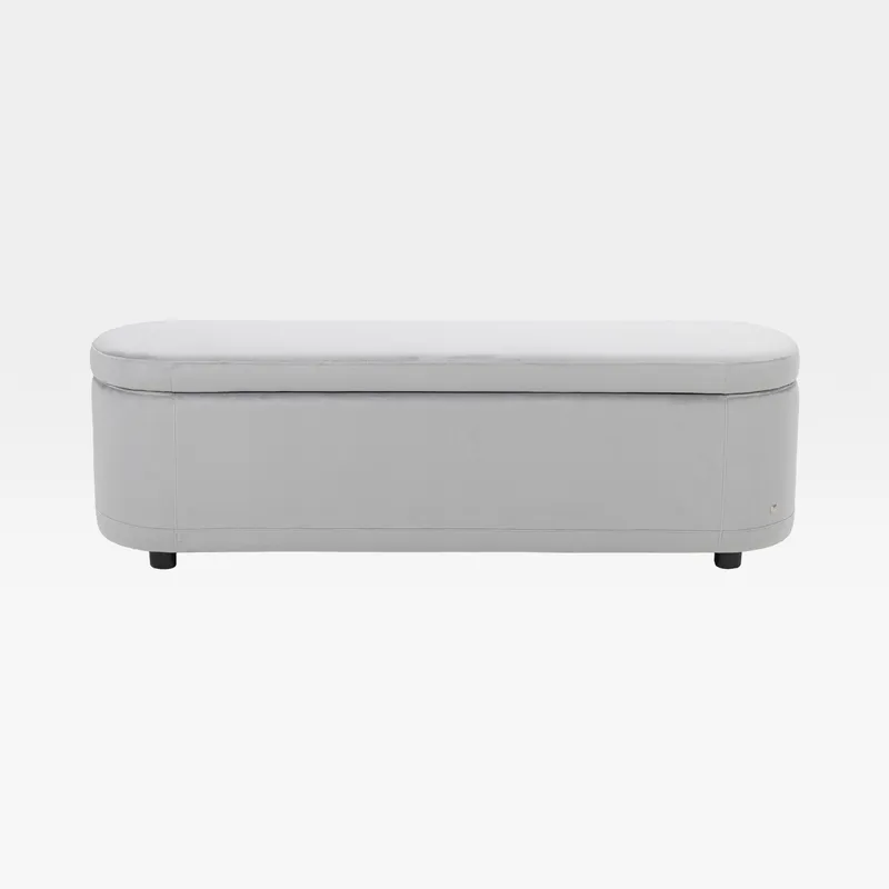 PORTA storage stool microfibre grey - 160x40cm