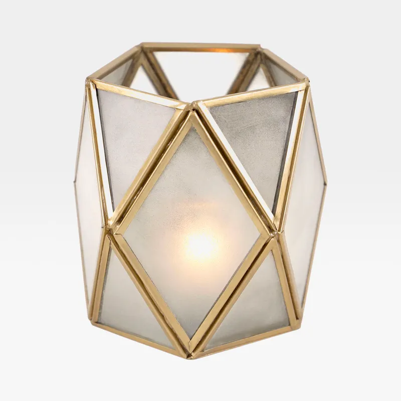 EVANS tea light holder brass - H11cm