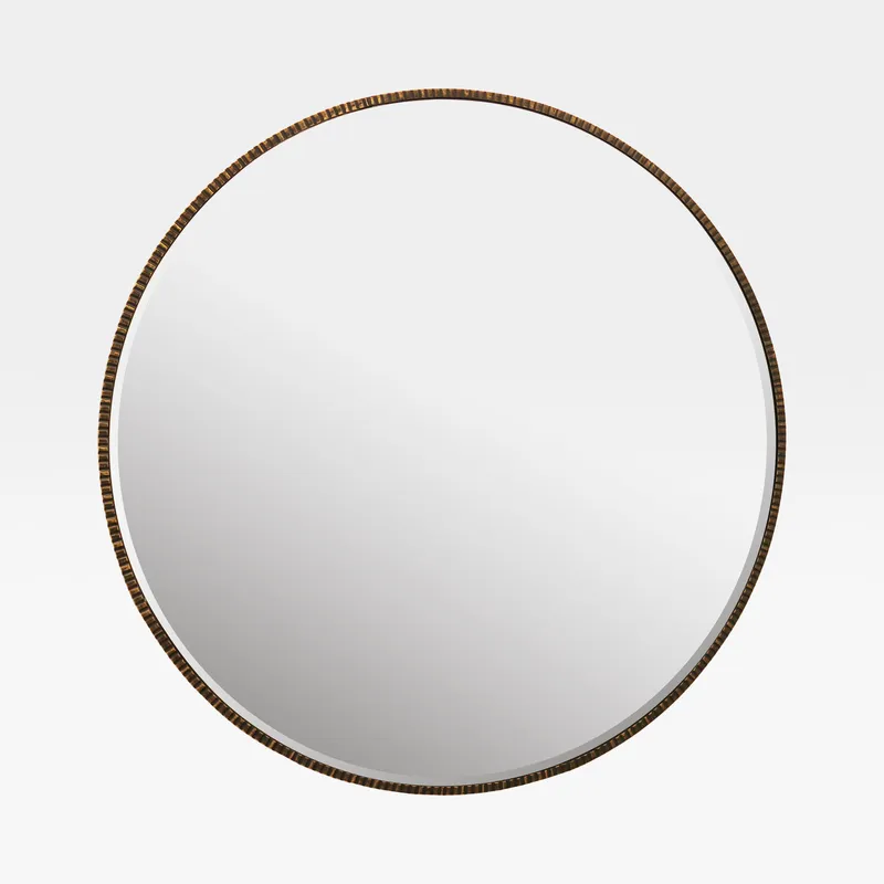 IONA wall mirror black/gold - dia 90cm