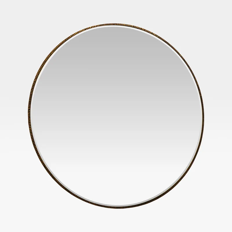 IONA wall mirror black/gold - dia 120cm