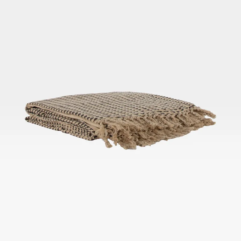 RAFAEL throw beige - 125x150cm