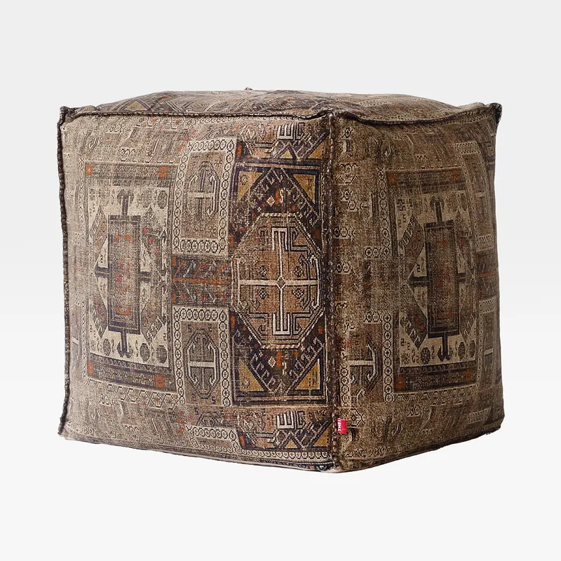 SHIRVAN pouf brown - 50x50cm
