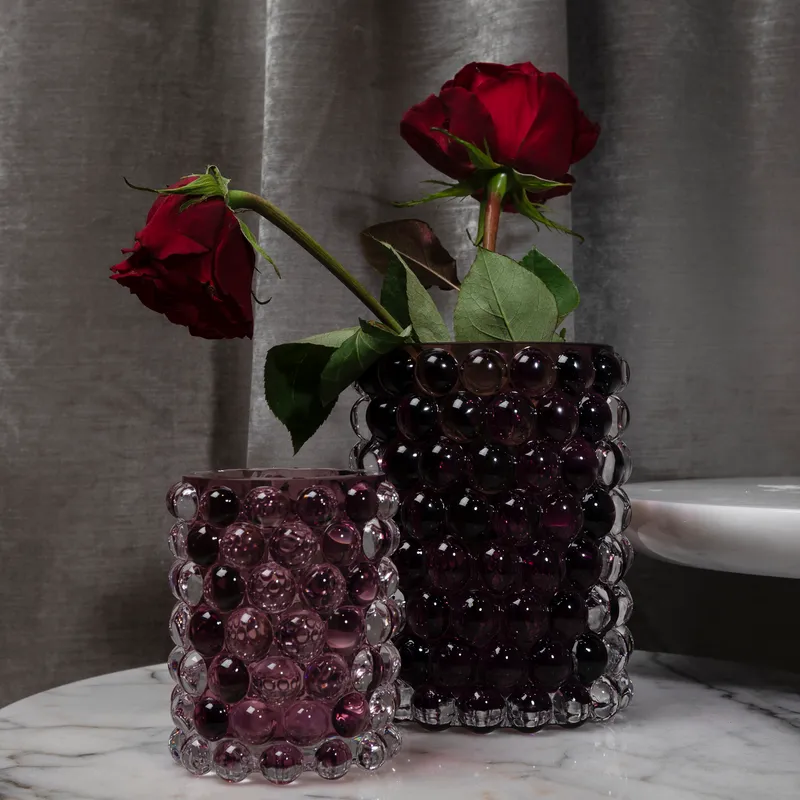 BOULE hurricane purple - H19cm