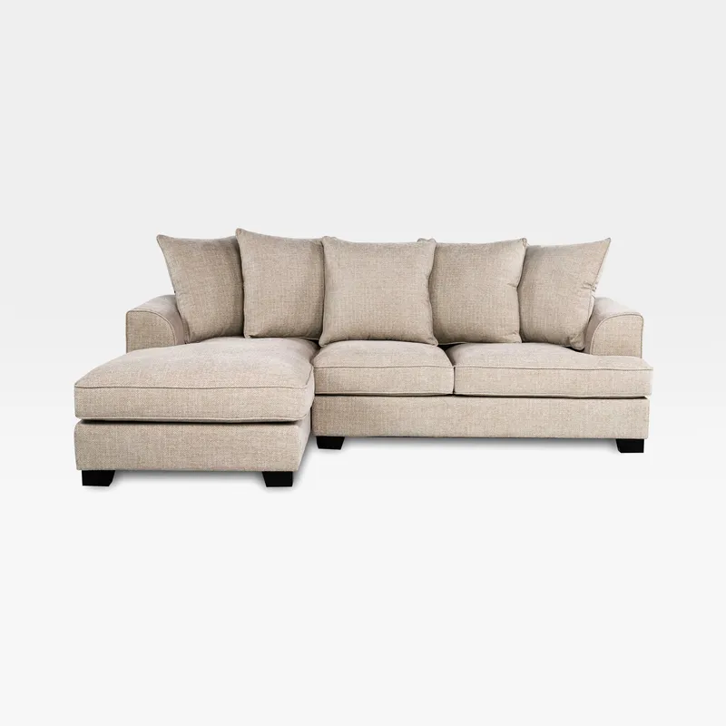 MELBOURNE 2 seater sofa with left chaise taupe