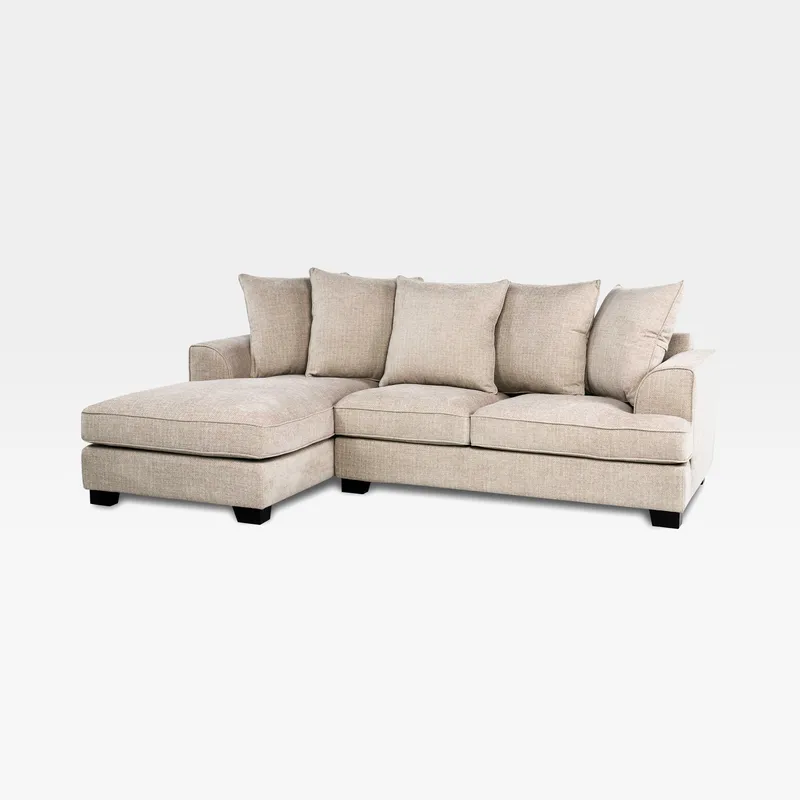 MELBOURNE 2 seater sofa with left chaise taupe