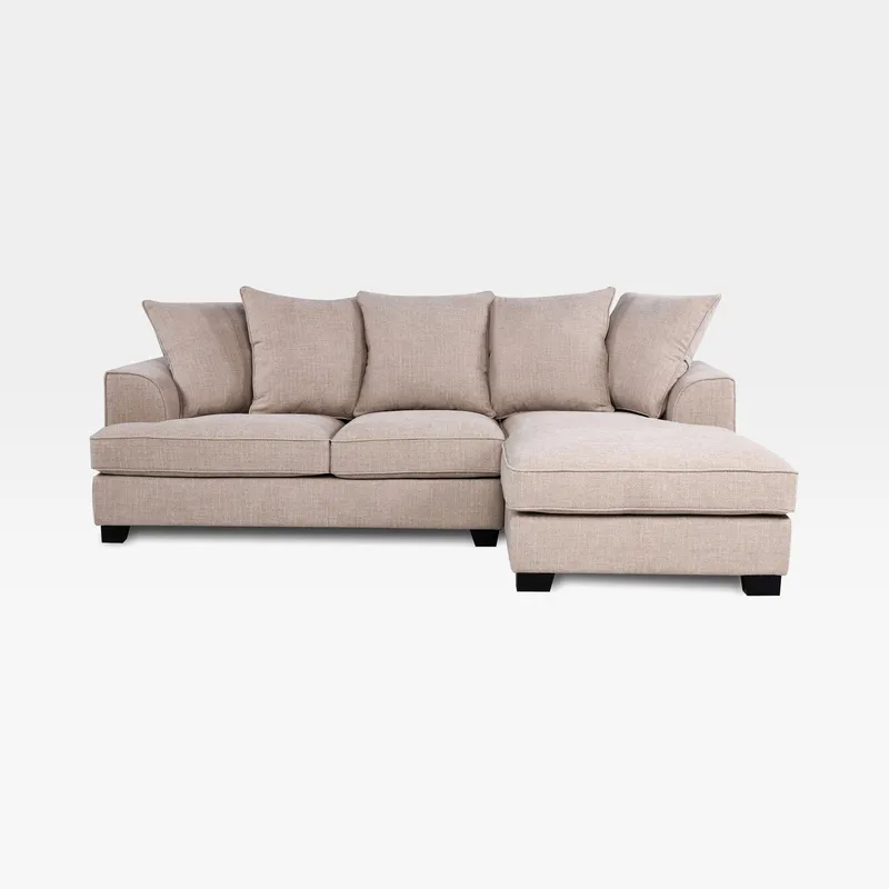 MELBOURNE 2 seater sofa with right chaise taupe