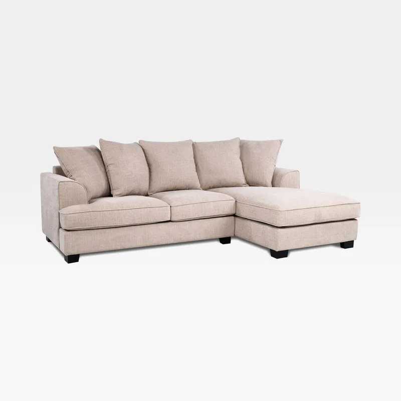 MELBOURNE 2 seater sofa with right chaise taupe