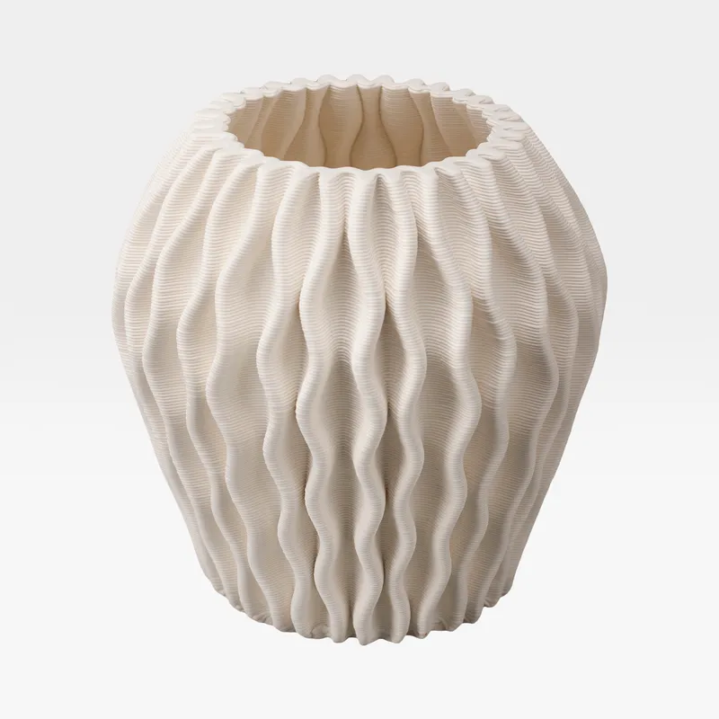 SOLENA vase white - H18cm