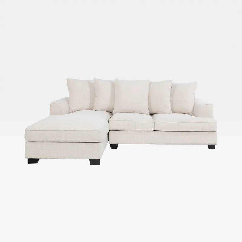 MELBOURNE 2 seater sofa with left chaise beige