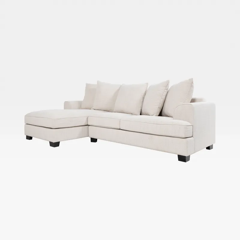 MELBOURNE 2 seater sofa with left chaise beige