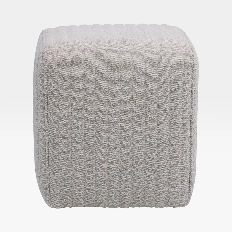 RIBBED stool white - 33x47cm