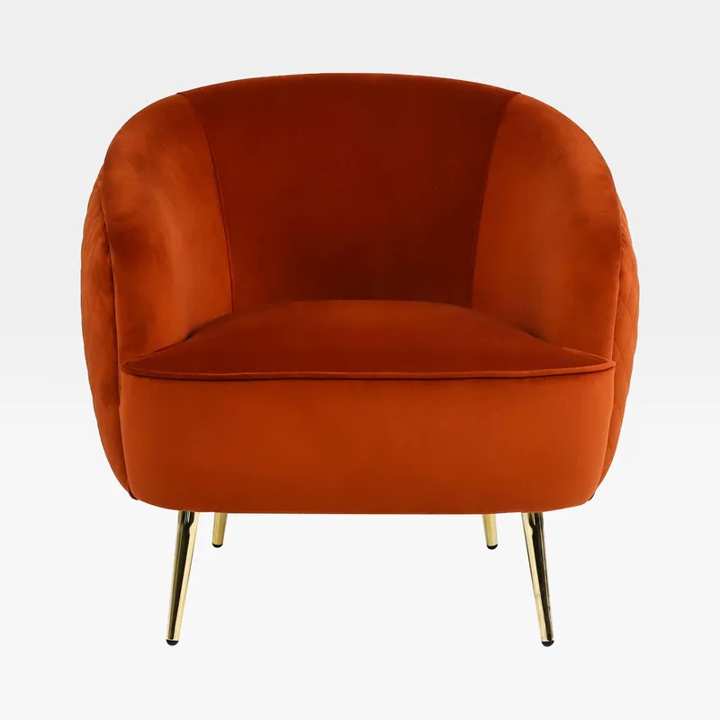 PERA armchair microfibre rust
