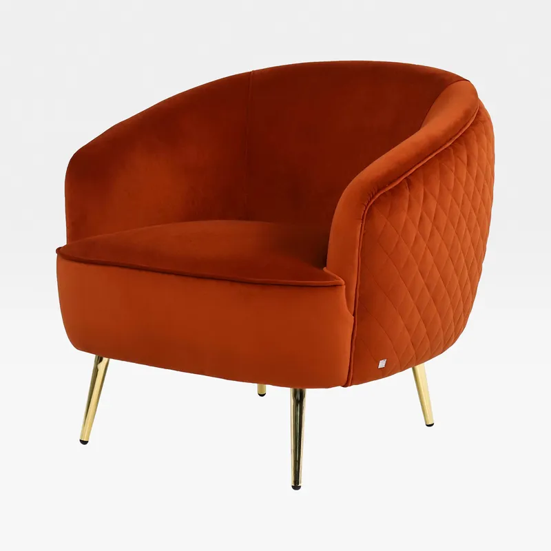 PERA armchair microfibre rust