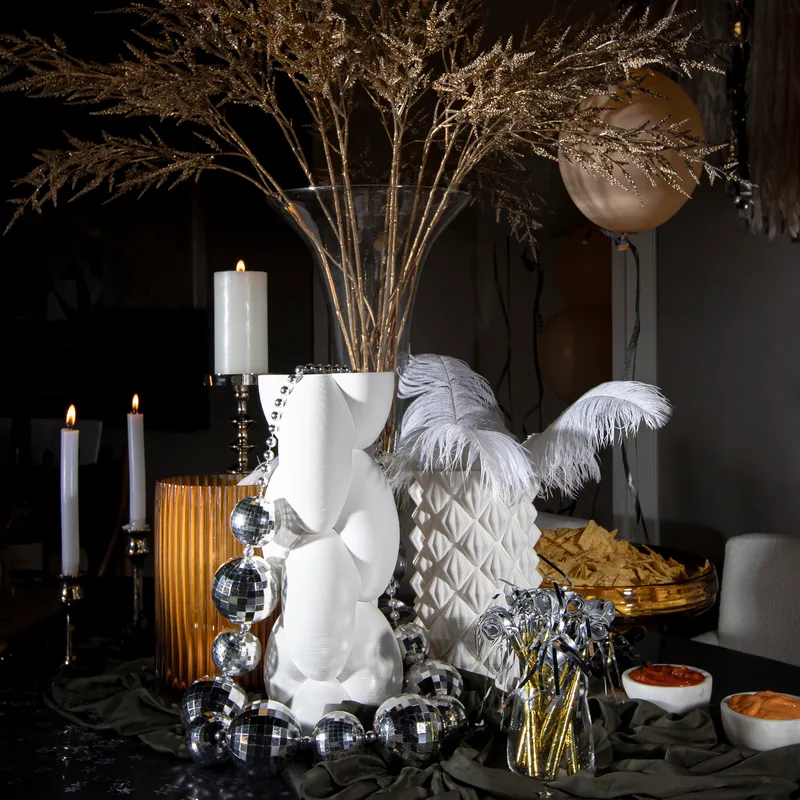 TAVIS vase white - H37cm