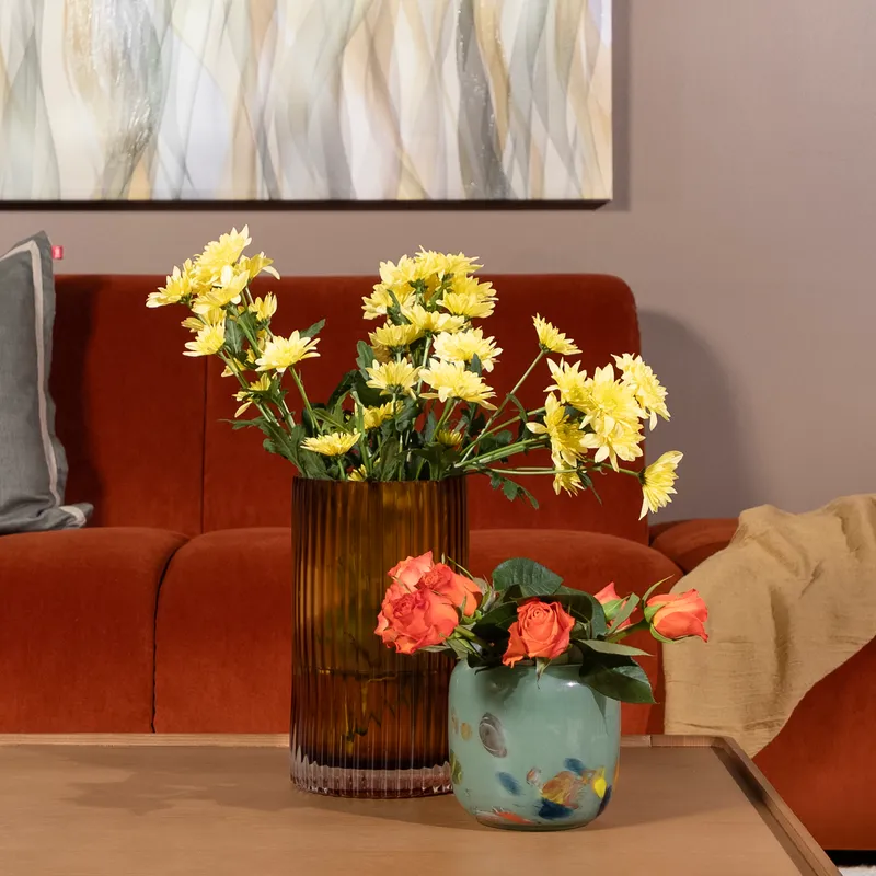 ELIAN vase amber - H28cm