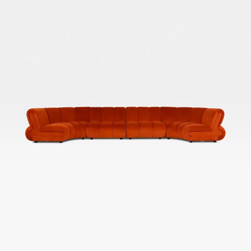 POSTO corner modular chair microfibre rust