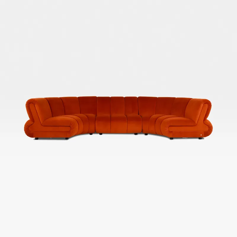 POSTO corner modular chair microfibre rust
