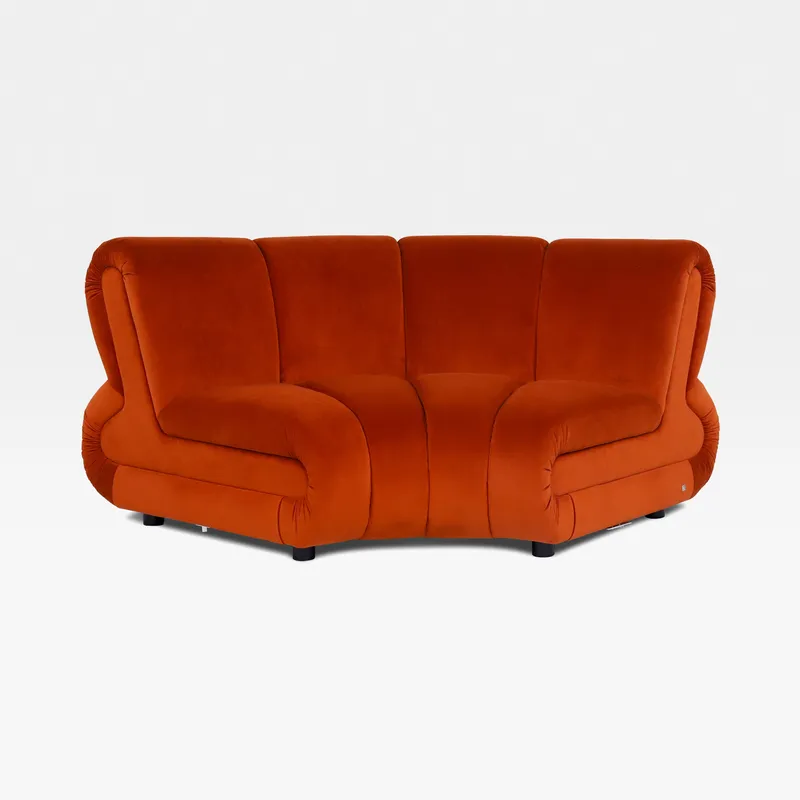 POSTO corner modular chair microfibre rust