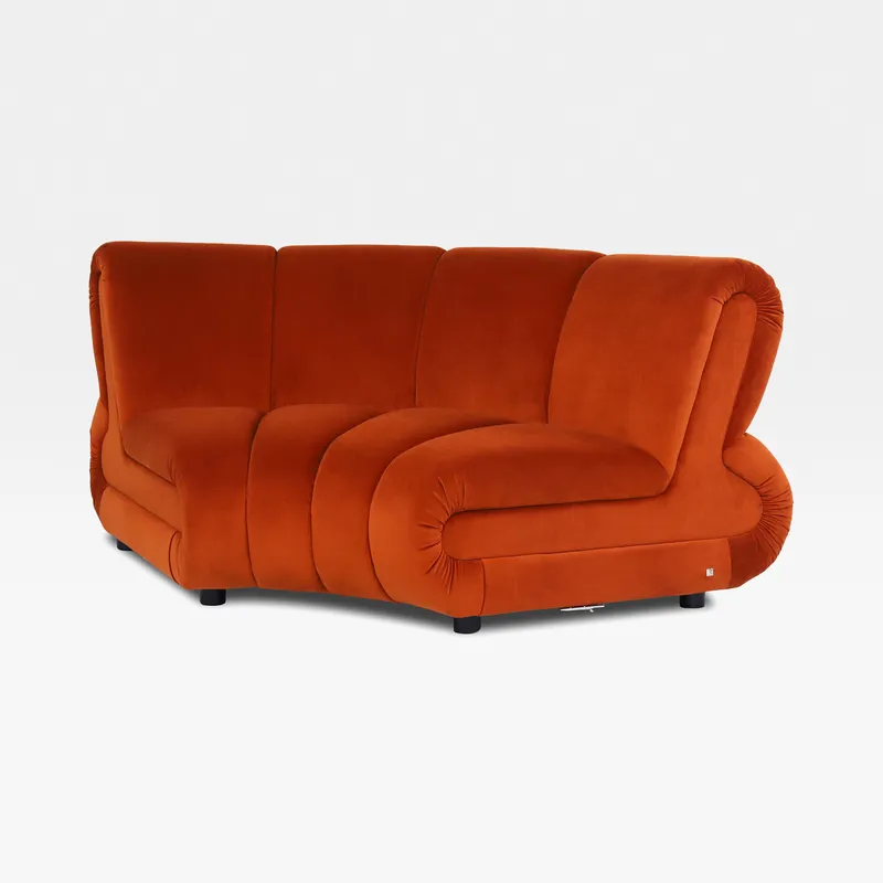 POSTO corner modular chair microfibre rust