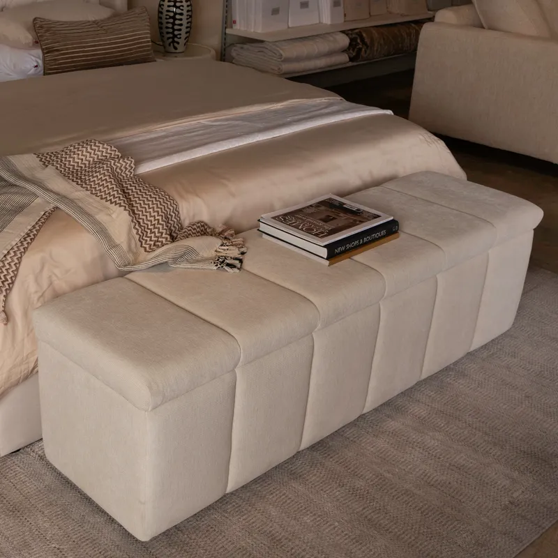 FIORI storage stool white - 160x44cm