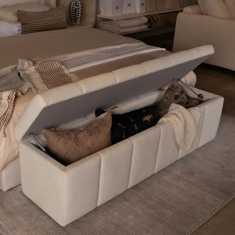 FIORI storage stool white - 160x44cm