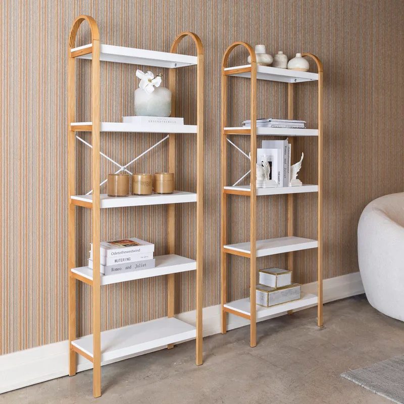 BELLWOOD display unit white/natural - 170x61cm