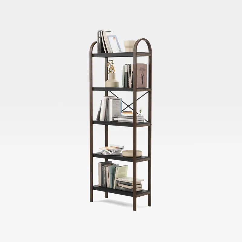BELLWOOD display unit black/walnut - 170x61cm