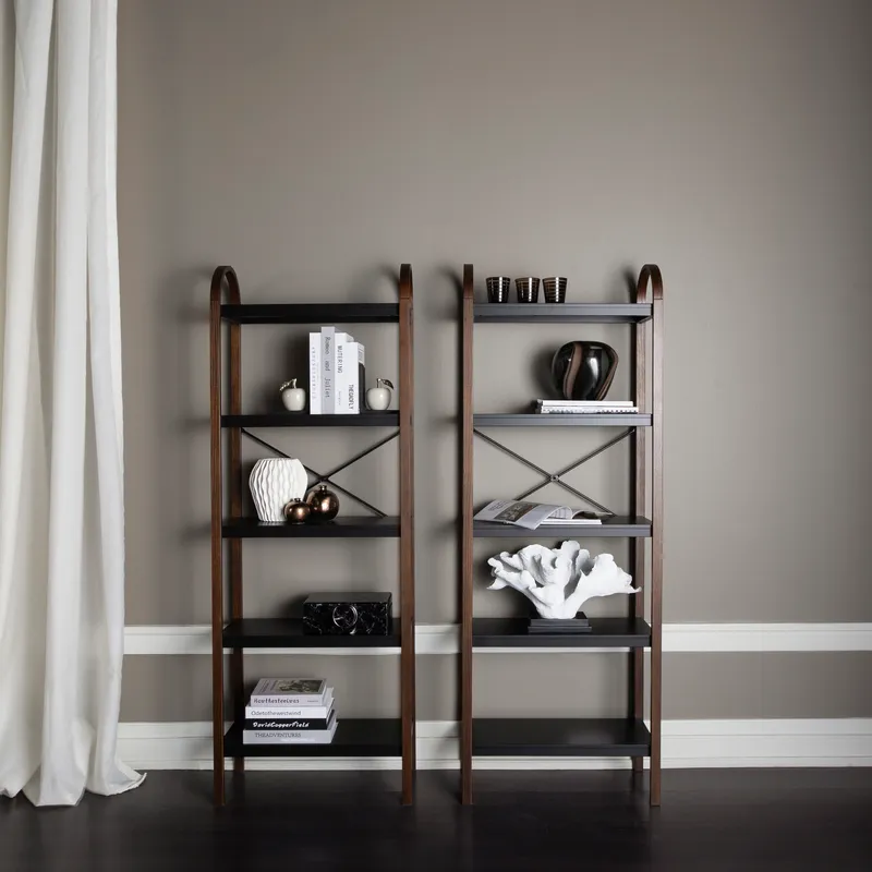 BELLWOOD display unit black/walnut - 170x61cm