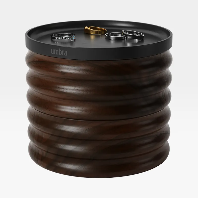 TESORA storage box black/walnut