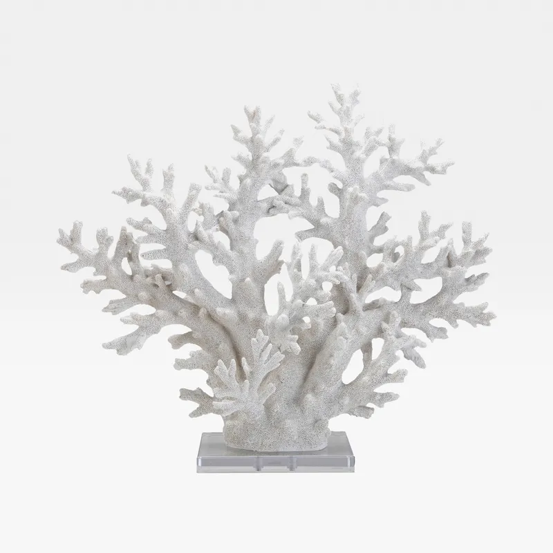 ALDEN coral decoration white - H45cm