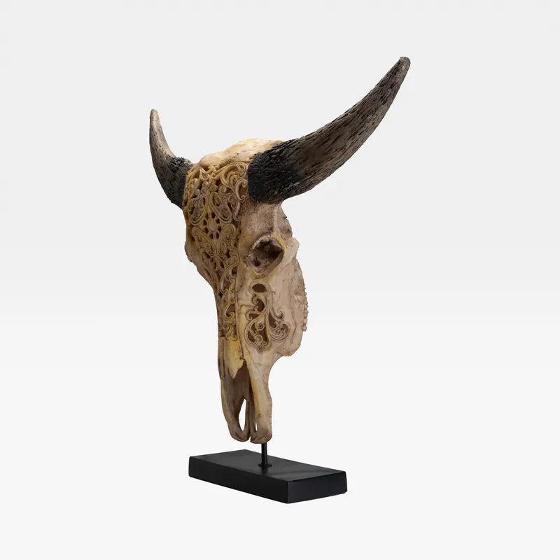 BULL skull decoration brown - H69cm