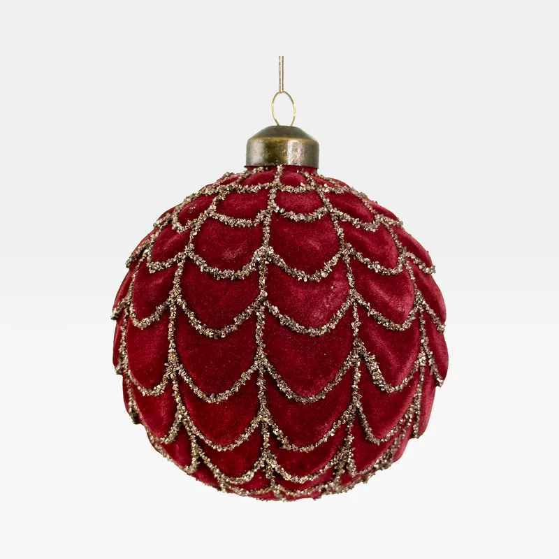 GARLAND ball decoration red - dia 10cm