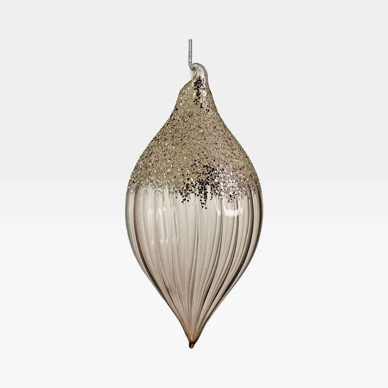 CONE oval decoration grey - H15cm