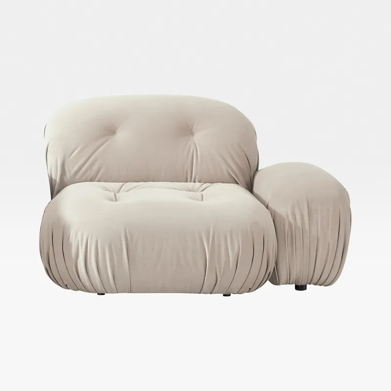 TOKYO right arm modular chair white