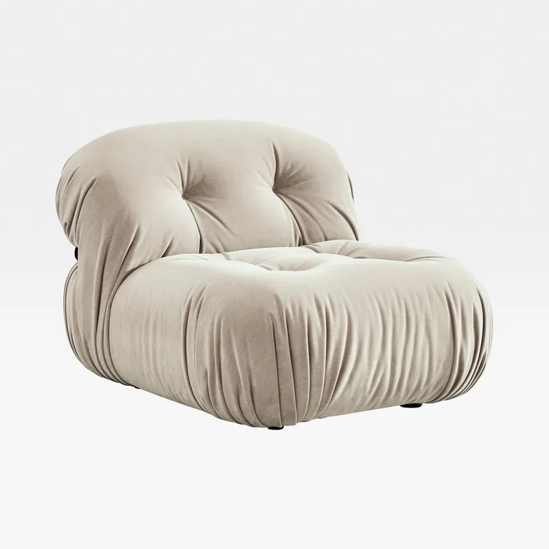 TOKYO armless modular chair white