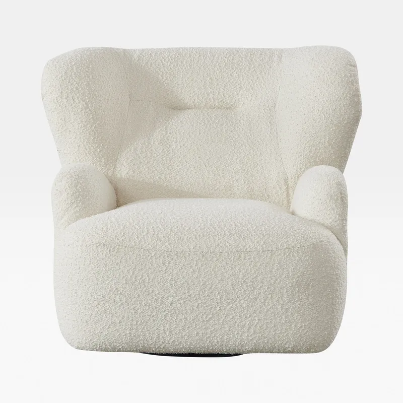DAKAR swivel armchair white