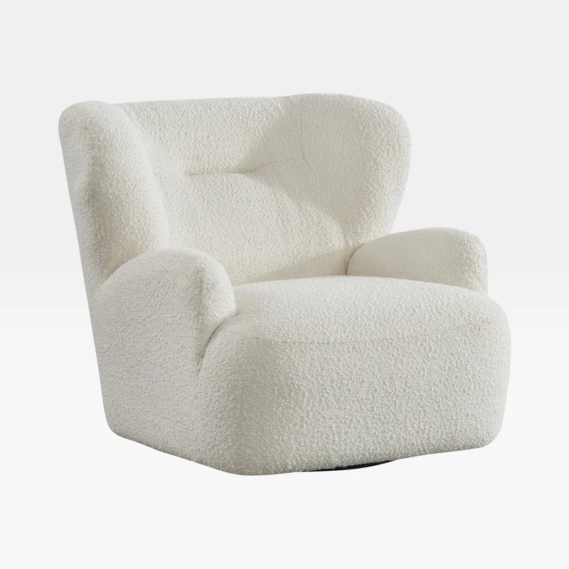 DAKAR swivel armchair white