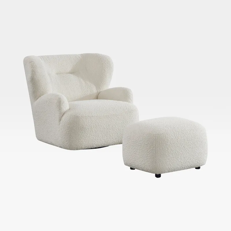 DAKAR swivel armchair white