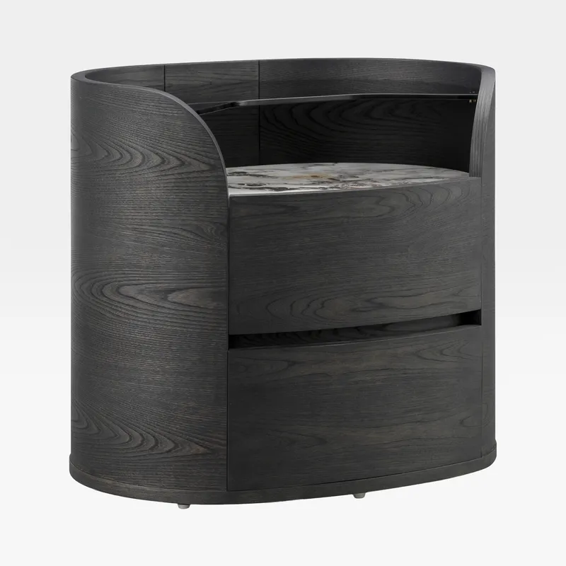 BIANCA bedside table black
