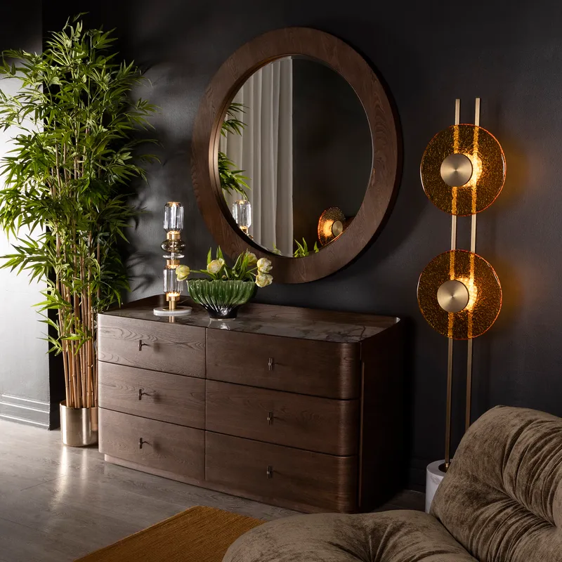 GLEAMING floor lamp gold/white - H170cm