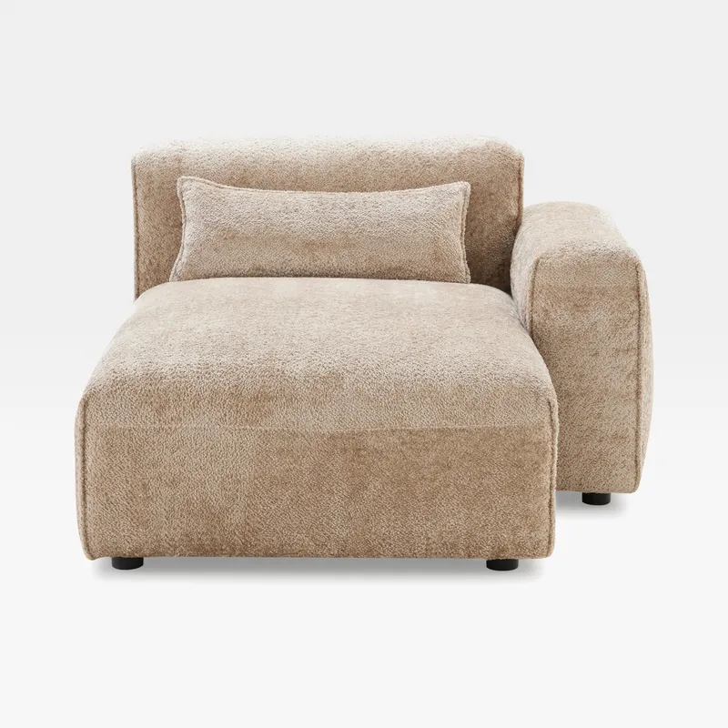 LEOPOLD right arm modular chaise beige