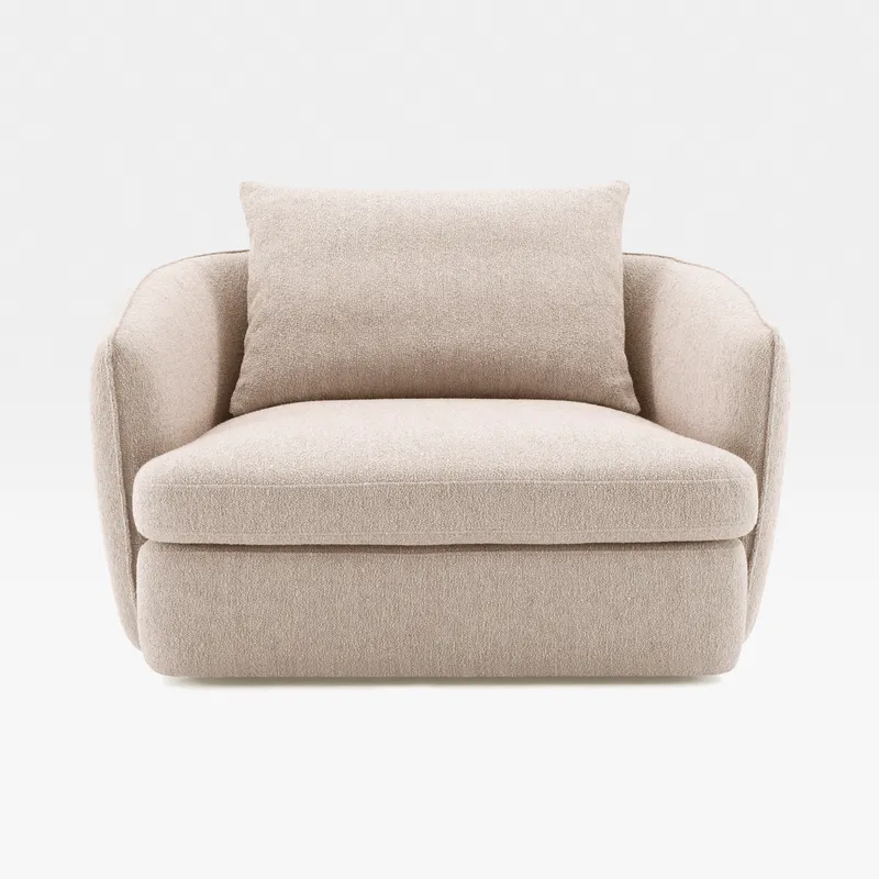 NEST swivel armchair beige - large