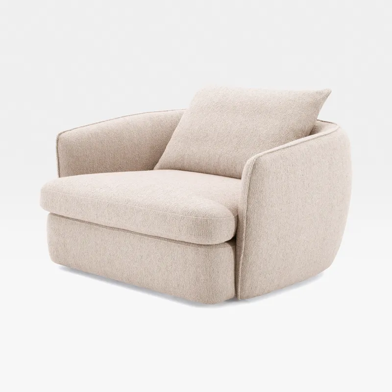 NEST swivel armchair beige - large