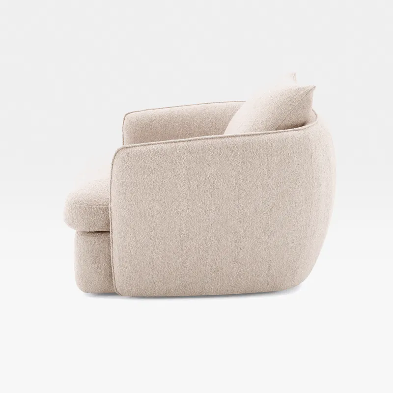 NEST swivel armchair beige - large