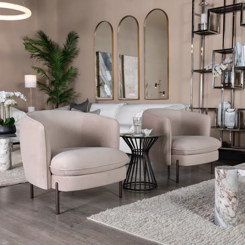 KENORA side table clear/black - dia 45cm