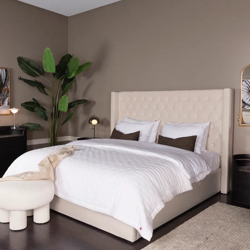 MAGAZIN storage bed beige - 180x200cm