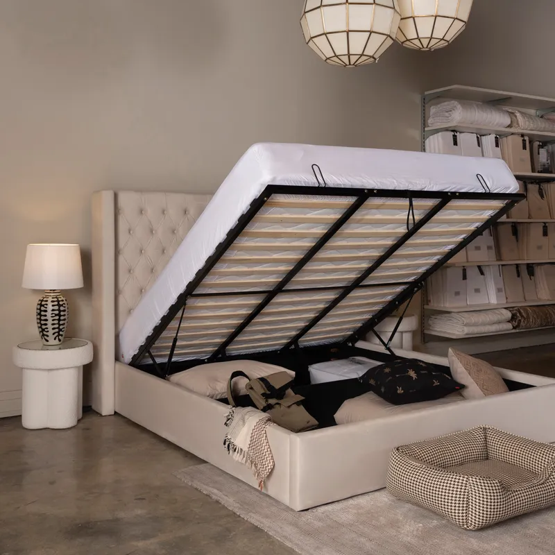 MAGAZIN storage bed beige - 180x200cm