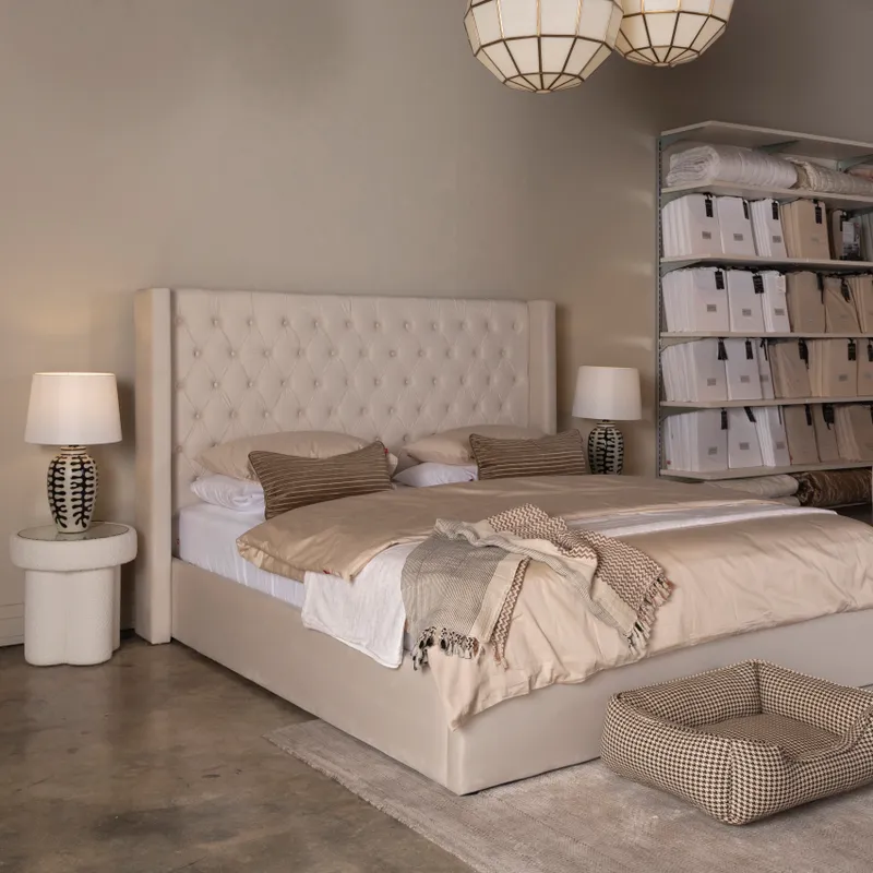 MAGAZIN storage bed beige - 180x200cm