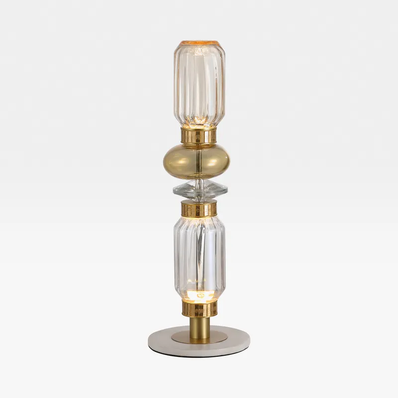 ASTEROPE I table lamp clear/gold - H53cm